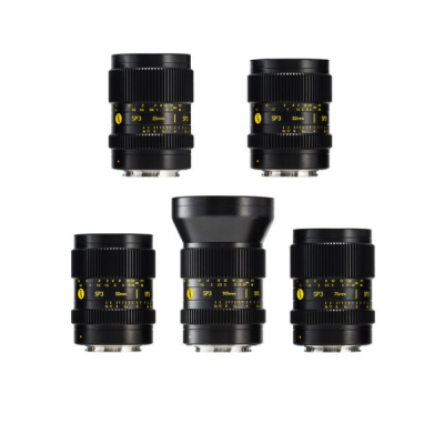 Kit com 5 lentes Cooke SP3 Full-Frame 25/32/50/75/100mm (E-Mount, L-Mount e RF)
