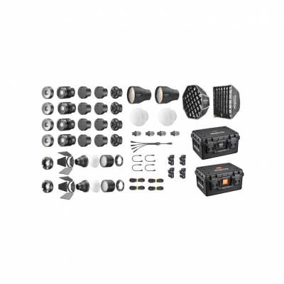 Kit de ilumina&ccedil;&atilde;o LED RGB Godox KNOWLED MS60R (4 unidades)