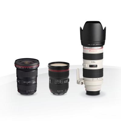 Kit de Lentes Canon Zoom S&eacute;rie L 16-35 &bull; 24-70 &bull; 70-200mm