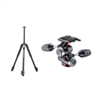 Trip&eacute; Manfrotto MT055XPRO3 com cabe&ccedil;a XPRO 3-WAY